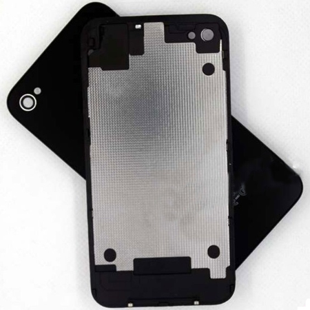 Glass Back Battery Cover Housing for Apple iPhone 4S 4GS Black
